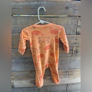 Crab zipper footies. Boy/girl 9m